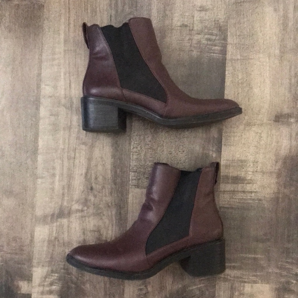Zara Plum Booties sz 38